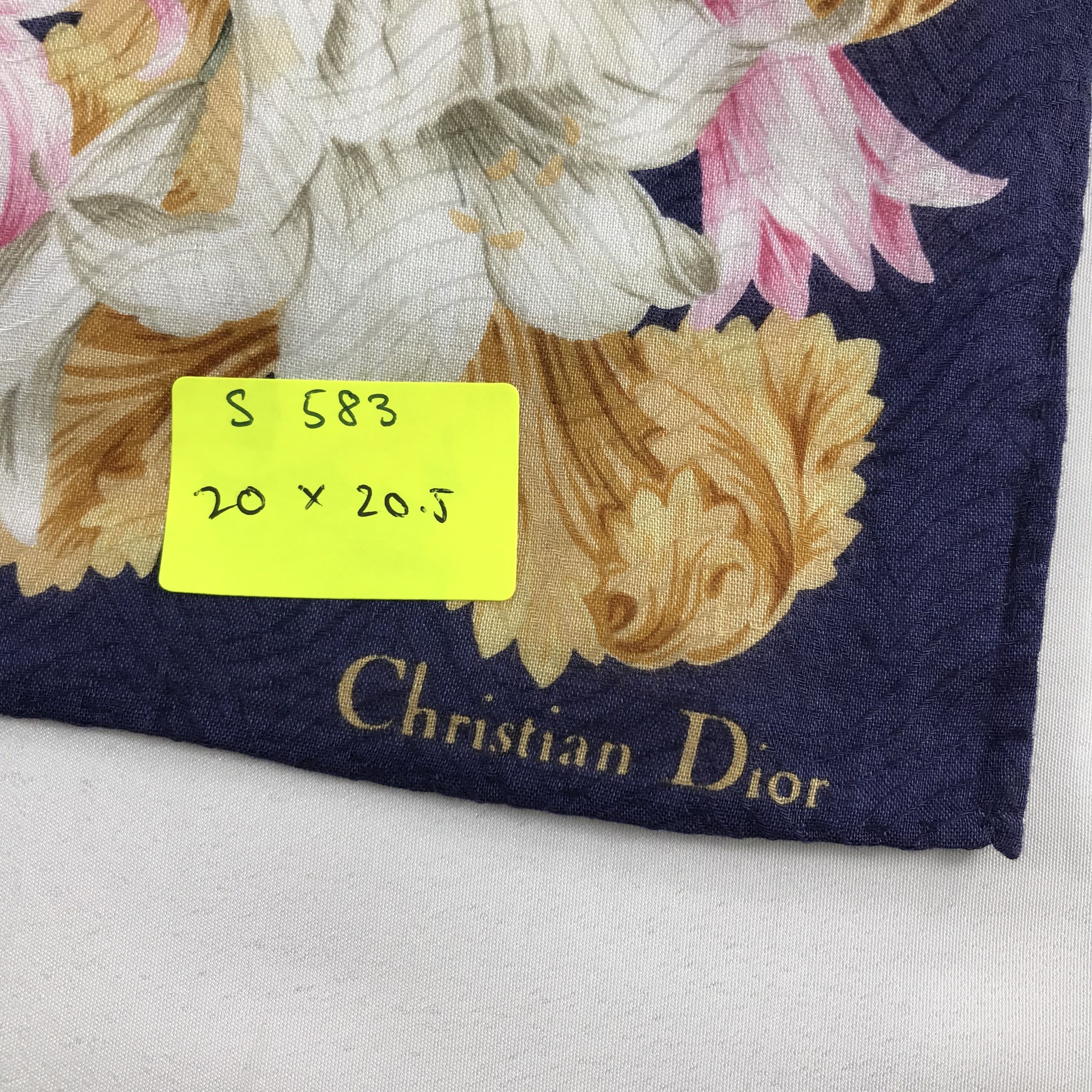 Christian Dior Monsieur × Vintage Christian Dior Bandana / Handkerchief / Neckerchief - S583 Size ONE SIZE - 5 Thumbnail