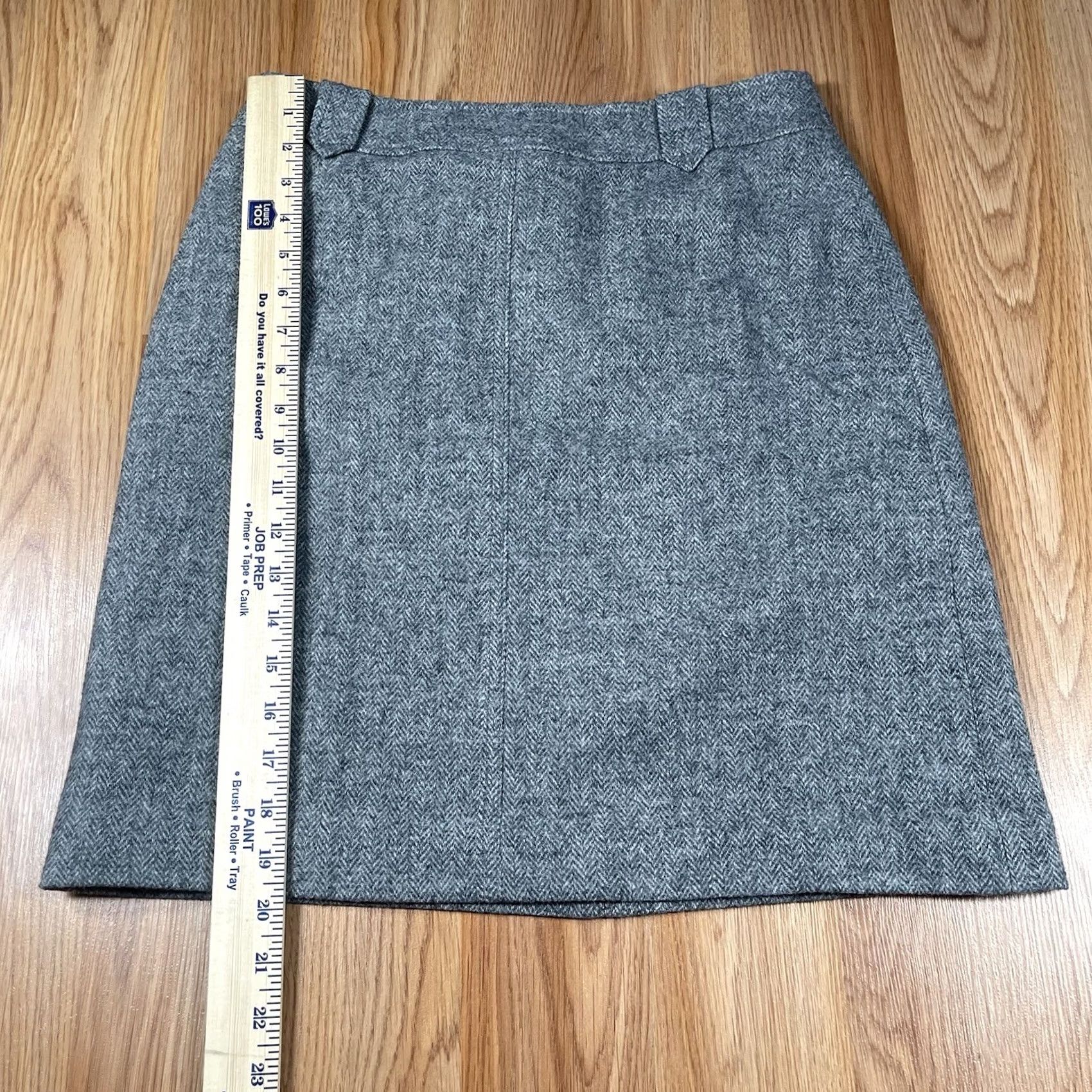 Talbots Talbots Womens Size 2 Solid Gray Wool Blend Knee Length Lined Pencil -Vintage Condition Size 26" / US 2 / IT 38 - 6 Thumbnail