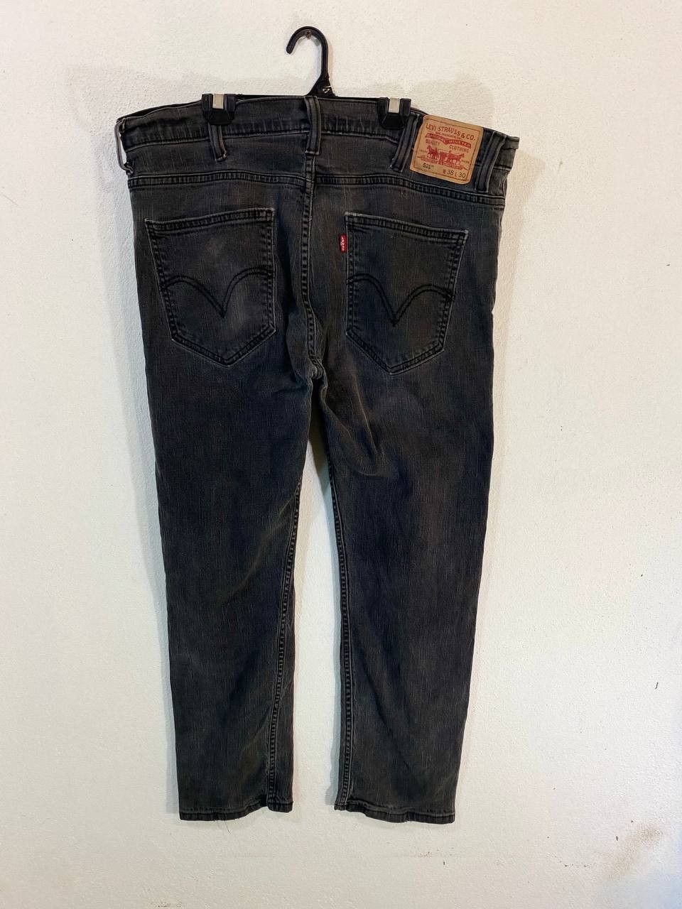 image of Levis 521 Slim Taper Black Denim, Men's (Size 41)