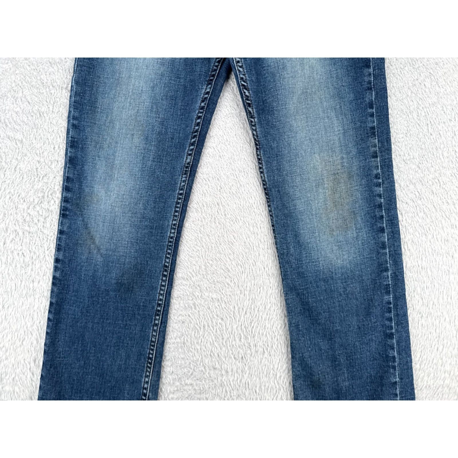 George GEORGE Jeans Women 29 Blue Denim Slim Bootcut Mid Rise Cotton Blend 29x30 Jeans Woman Medium Blue Cowboys & Western Mens Womens 90s Size 29" - 3 Thumbnail