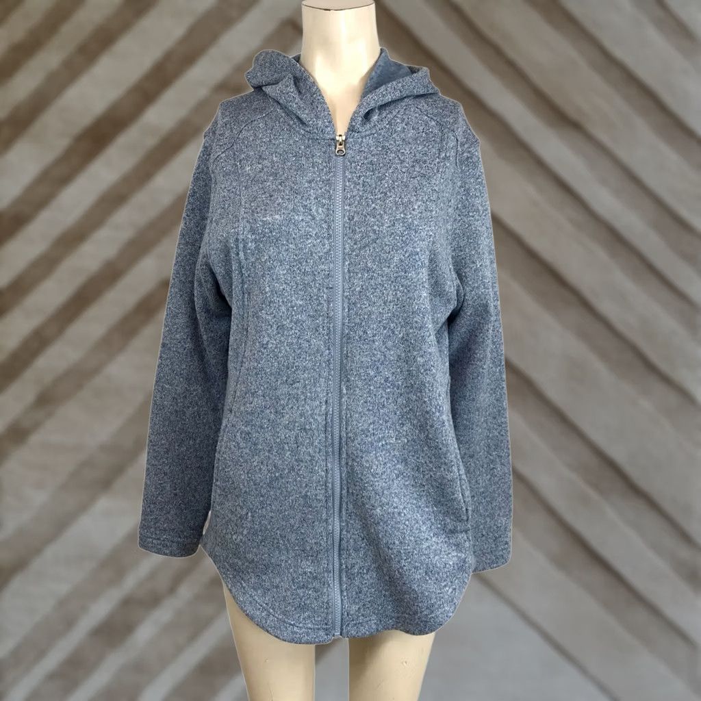 Eddie Bauer Eddie Bauer Womens XL Blue Full Zip Hooded Sweatshirt Jacket Polyester Size XL / US 12-14 / IT 48-50 - 1 Thumbnail