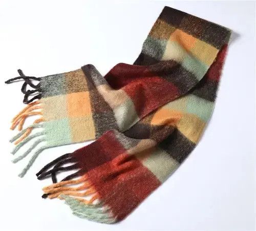 VIBE Fashion Plaid Winter Hairy Bufanda Scarves Size ONE SIZE - 2 Thumbnail