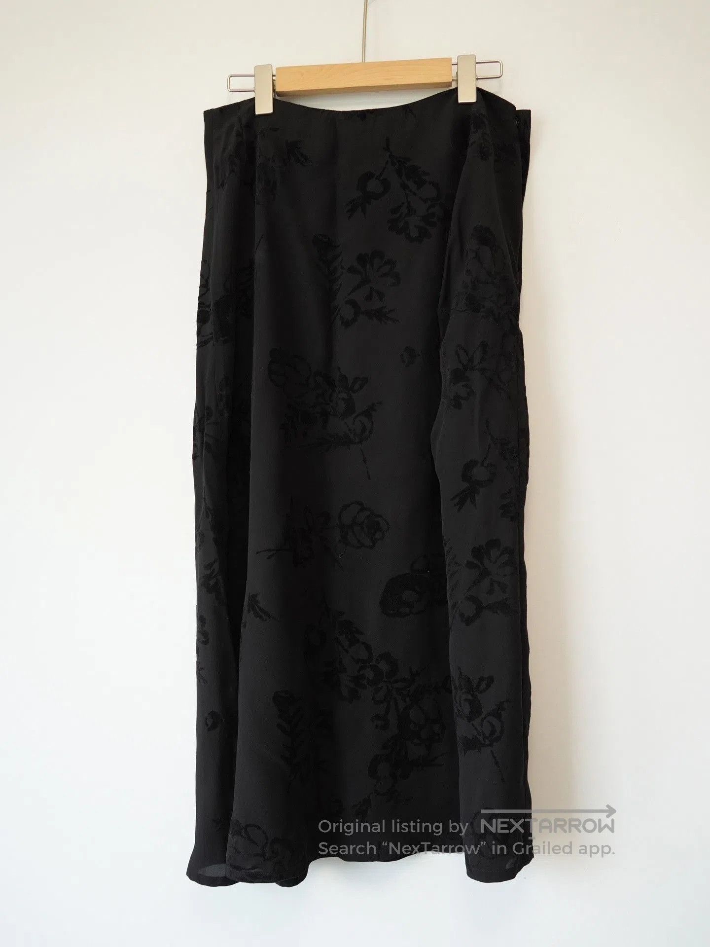 Yohji Yamamoto Yohji Yamamoto 1997SS Velvet Floral Skirt. Size 35" - 2 Thumbnail