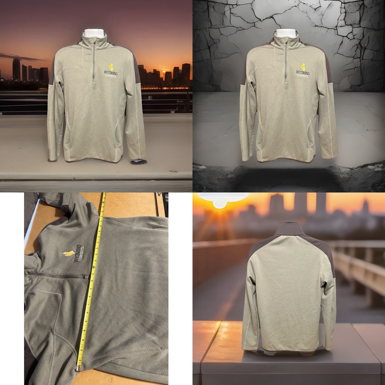 Under Armour VINTAGE University Of Wyoming Cowboys 1/4 Zip Pullover Men Large Gray Under Armour Logo Size US L / EU 52-54 / 3 - 8 Thumbnail
