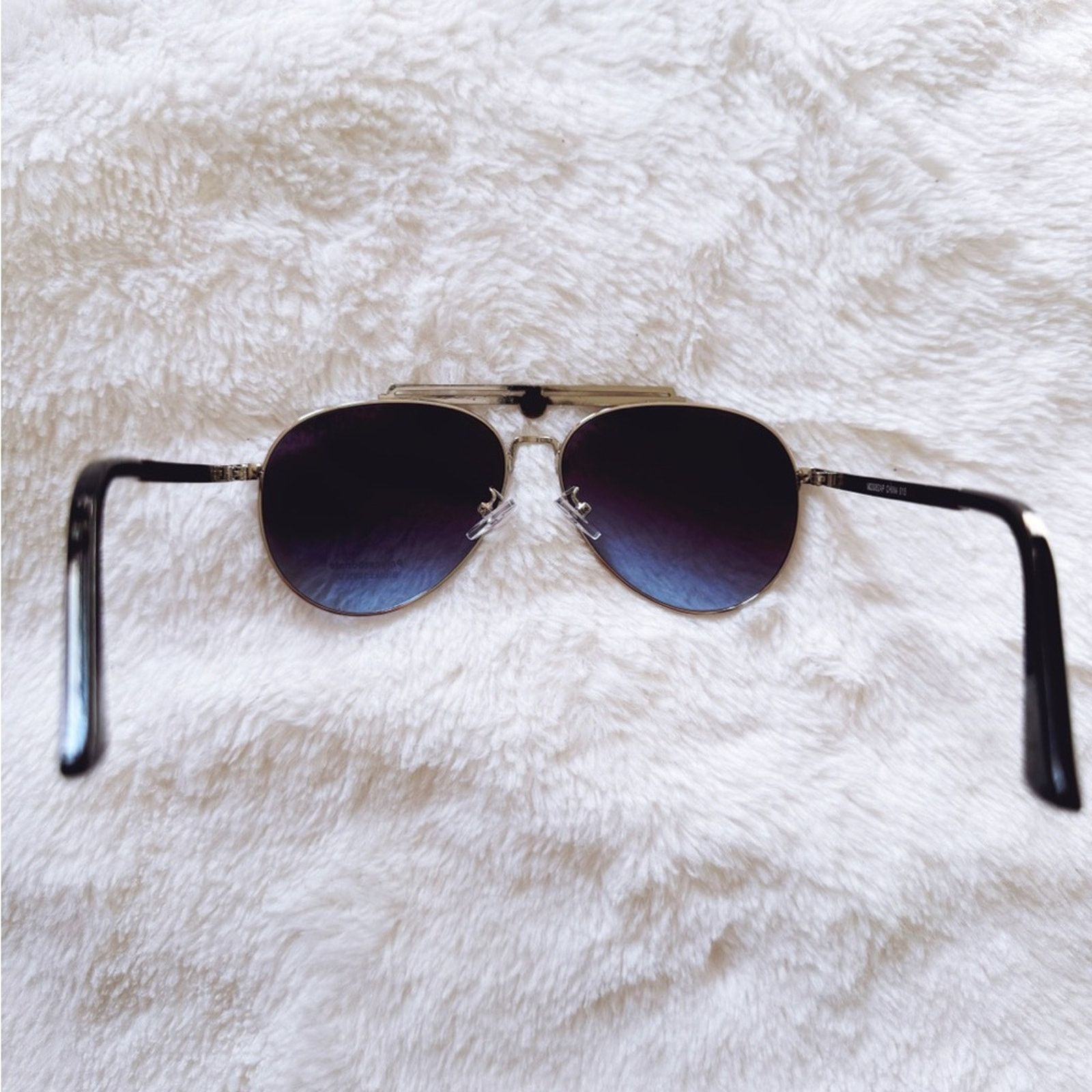 Other Doug Clear Blue W/ Silver Rim Aviator Sunglasses Size ONE SIZE - 8 Thumbnail