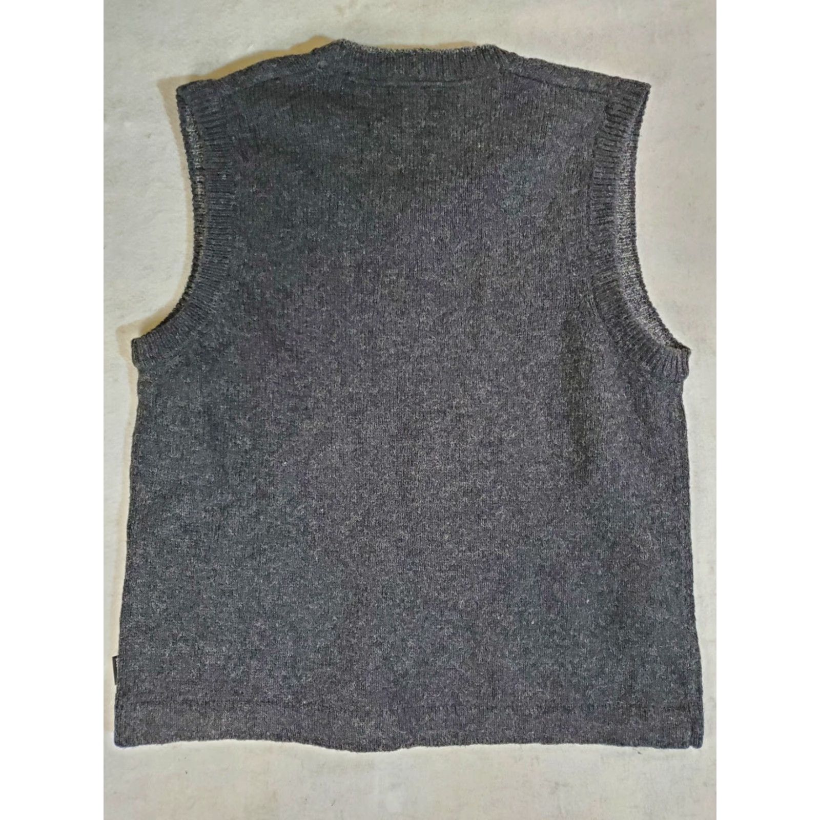Vintage Woolrich Signature Sweater Vest Wool Blend Onyx Heather Mens XL Gray V-Neck Quilted 90s Classic Woolrich Vest Mens XL Size US XL / EU 56 / 4 - 5 Thumbnail