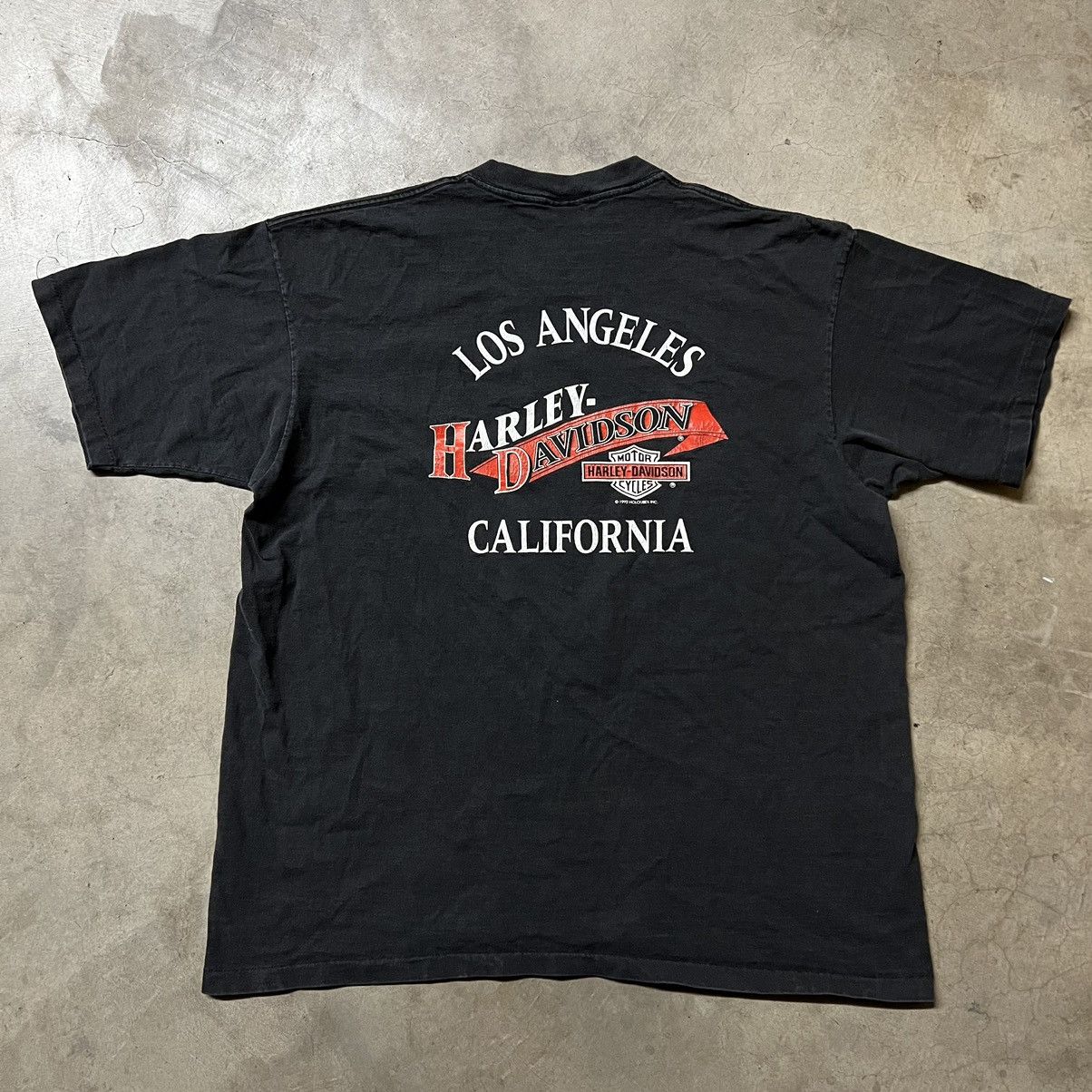 Harley Davidson × Vintage Vintage 1991 Harley Davidson 🇺🇸 California Motorcycle T-Shirt Size US XL / EU 56 / 4 - 5 Thumbnail