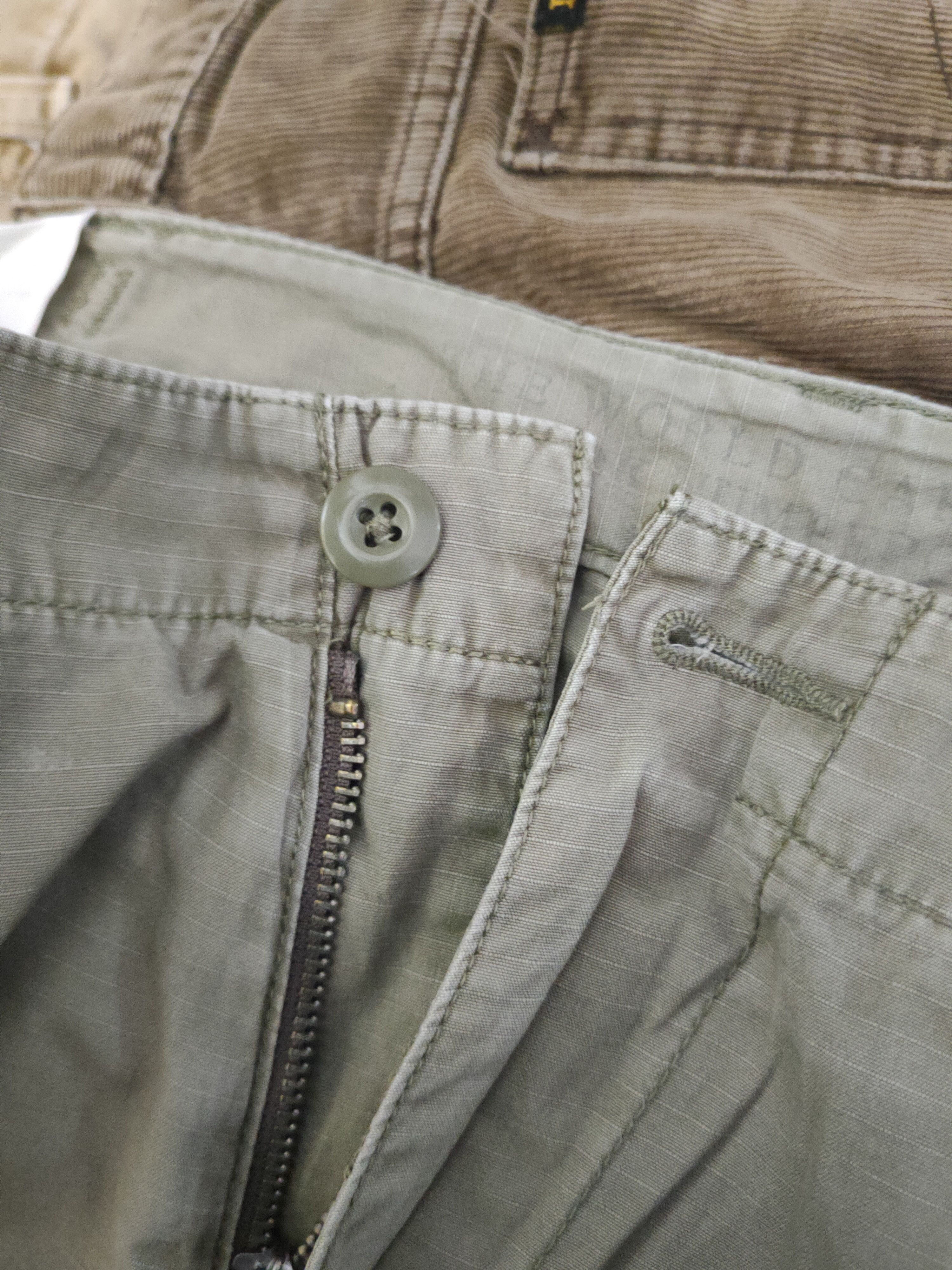 Japanese Brand DL Back Number Olive Faded Multipocket Cargo Pants #46-227T Size US 34 / EU 50 - 17 Thumbnail