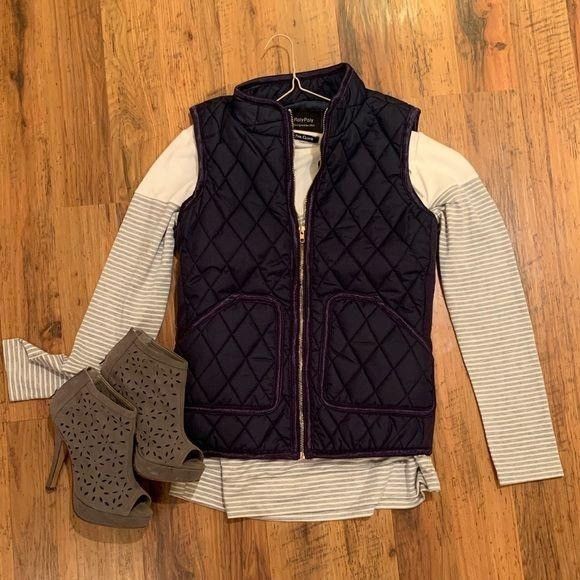 Other Roly Poly Navy Quilted Zip up Pocketed Puffer Vest Large Size L / US 10 / IT 46 - 5 Thumbnail