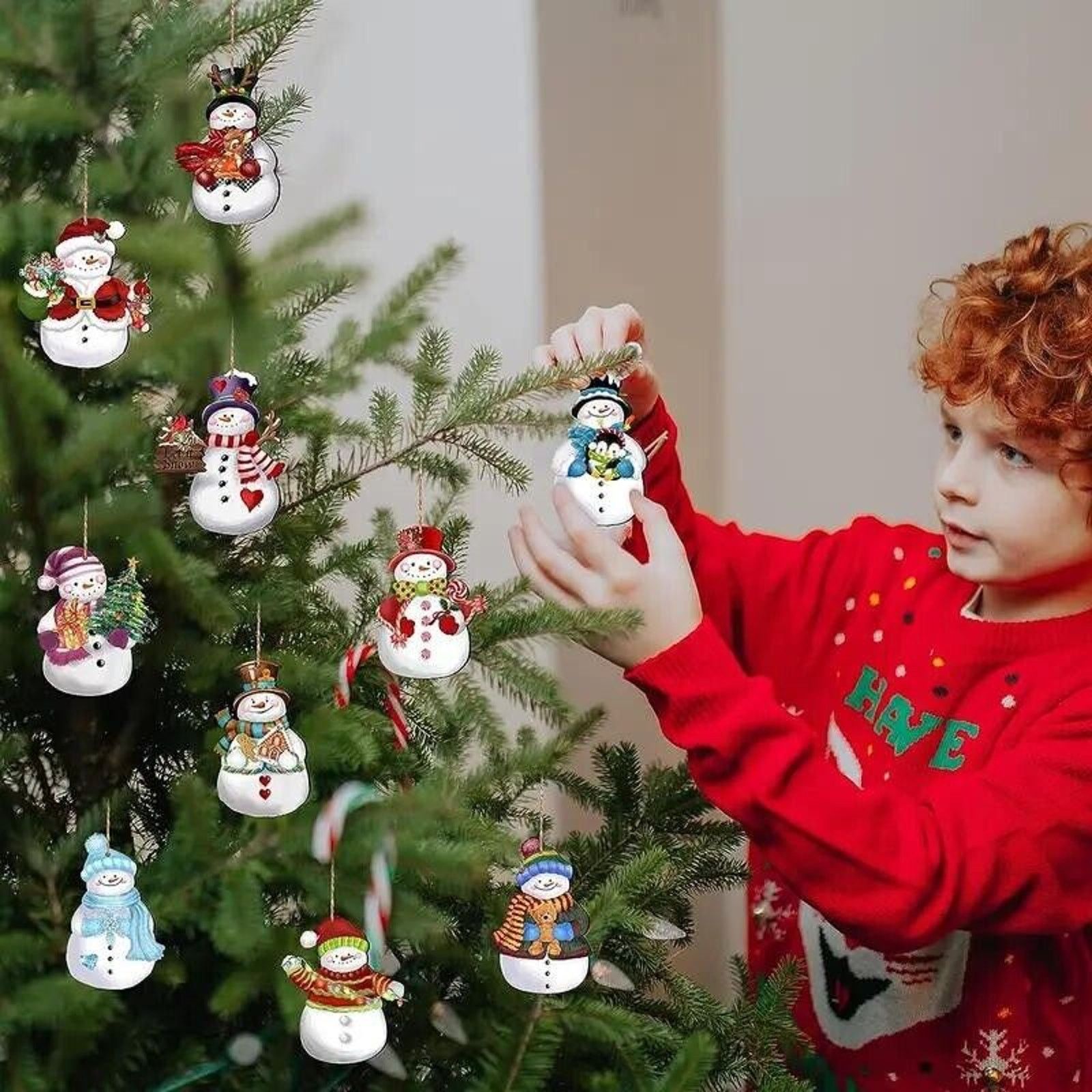 Other Wooden Christmas Ornaments • 24pcs Snowmen • Window Décor Size ONE SIZE - 6 Thumbnail