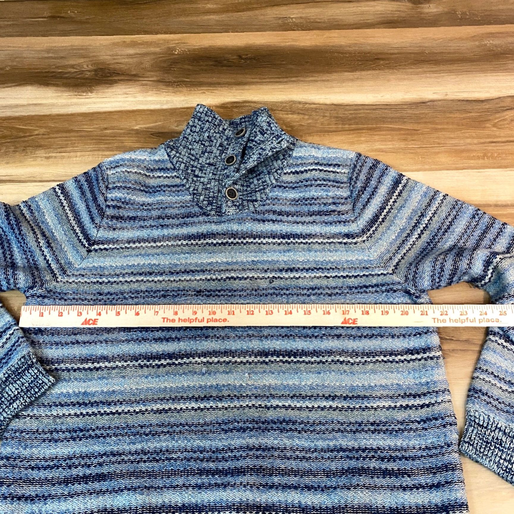 Tommy Bahama Tommy Bahama Sweater Mens Medium Indigo Blue Quarter Button Pullover Woven Size US M / EU 48-50 / 2 - 5 Thumbnail