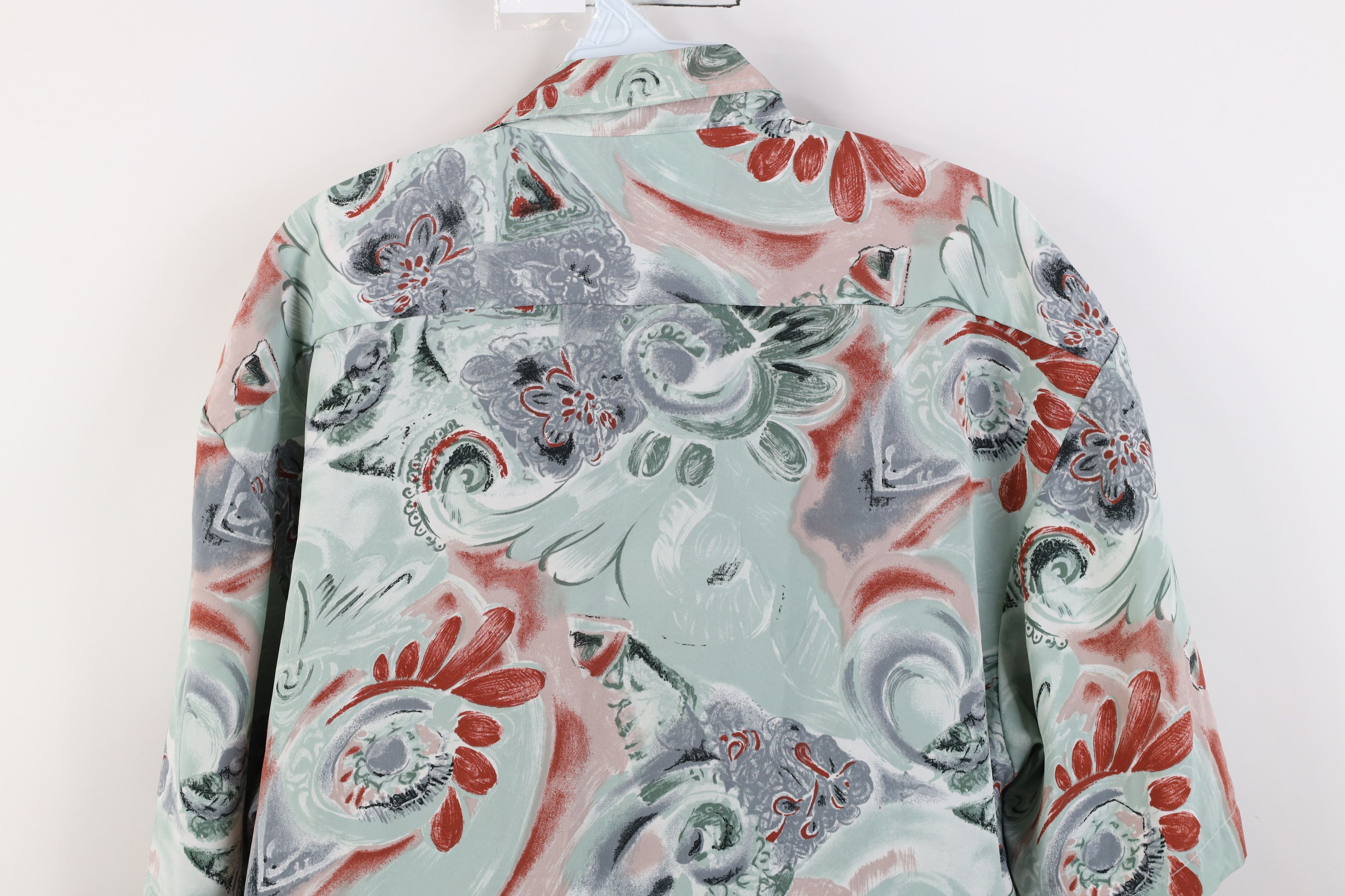 Vintage Vintage 90s Streetwear Flower Short Sleeve Button Shirt Size US L / EU 52-54 / 3 - 11 Thumbnail