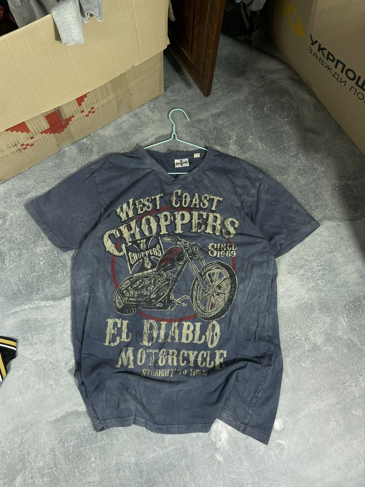 West Coast Choppers Vintage West Coast Choppers oveprimt tee t-shirt 00s Size US XL / EU 56 / 4 - 1 Thumbnail