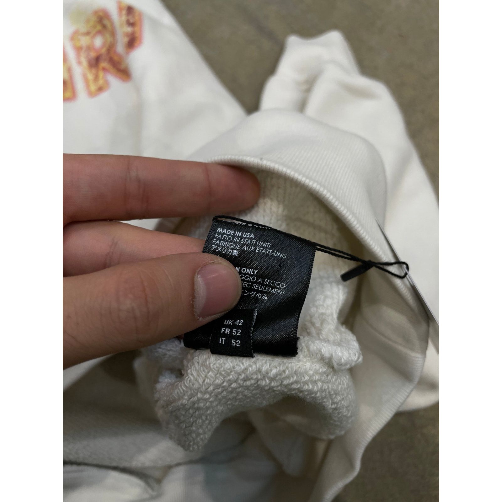 Amiri Amiri Flames Hoodie Cream Used XL Size US XL / EU 56 / 4 - 6 Thumbnail