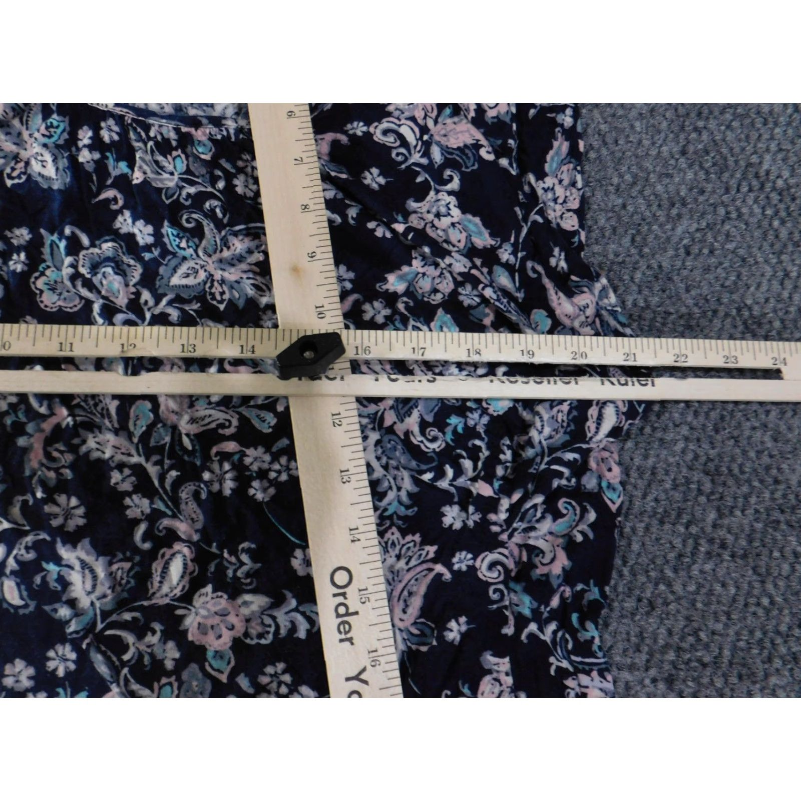 Loft VINTAGE LOFT Outlet Shirt Womens L Blue Pink Floral Paisley Sleeveless Rayon Blouse Size L / US 10 / IT 46 - 6 Thumbnail