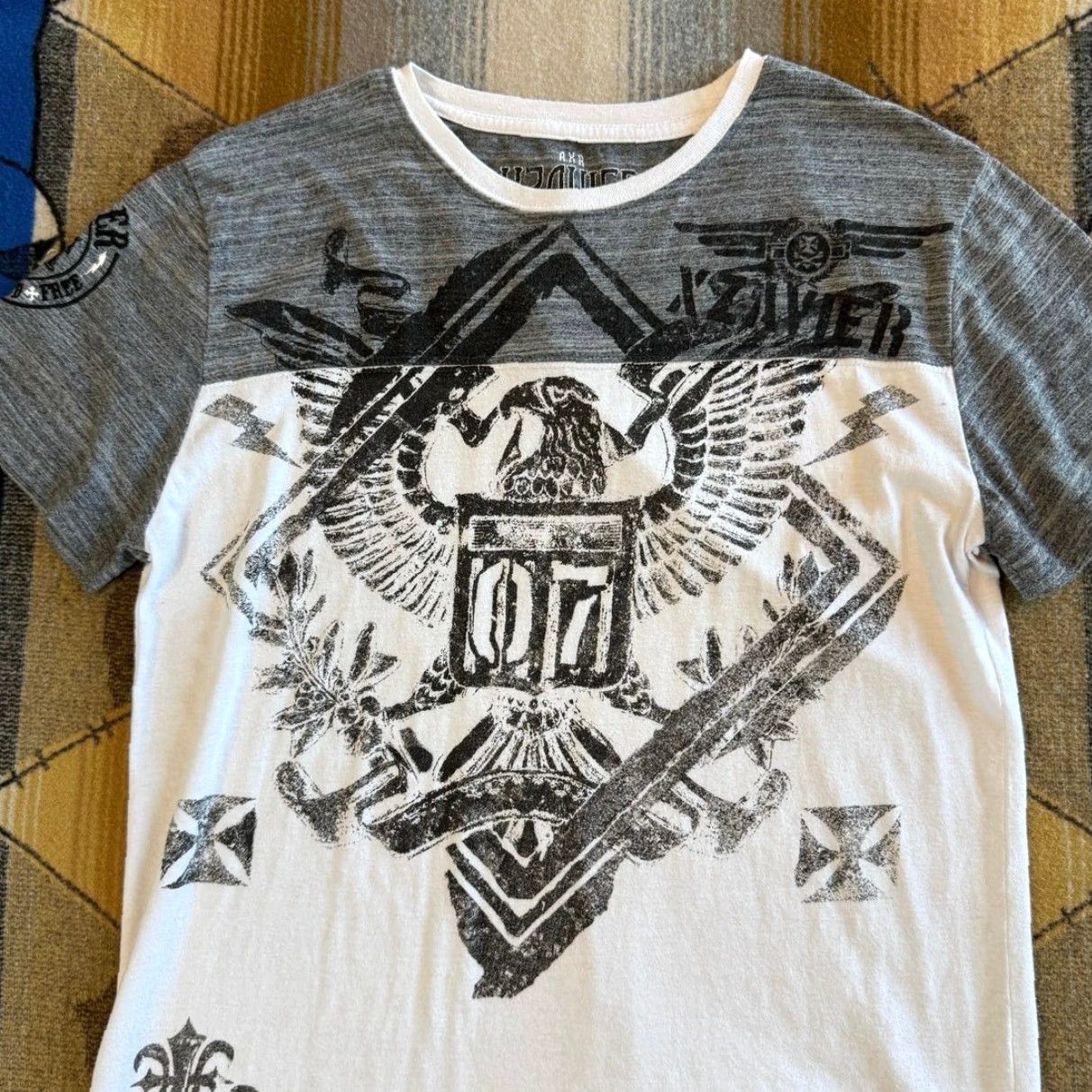 Affliction VINTAGE Xzavier T-Shirt Mens L Gray Graphic Print Y2K Grunge Cyber Gothic 2000s Vintage Shirt Size US L / EU 52-54 / 3 - 4 Thumbnail