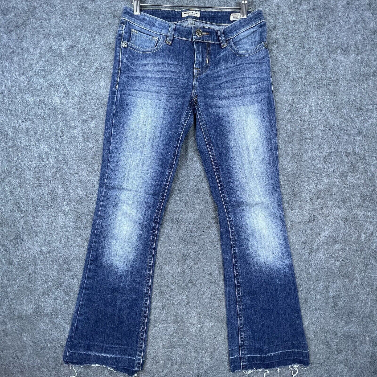 MEK MEK DNM Jeans Womens 26 New York Boot Raw Hem Flap Pockets Size 26" / US 2 / IT 38 - 1 Thumbnail