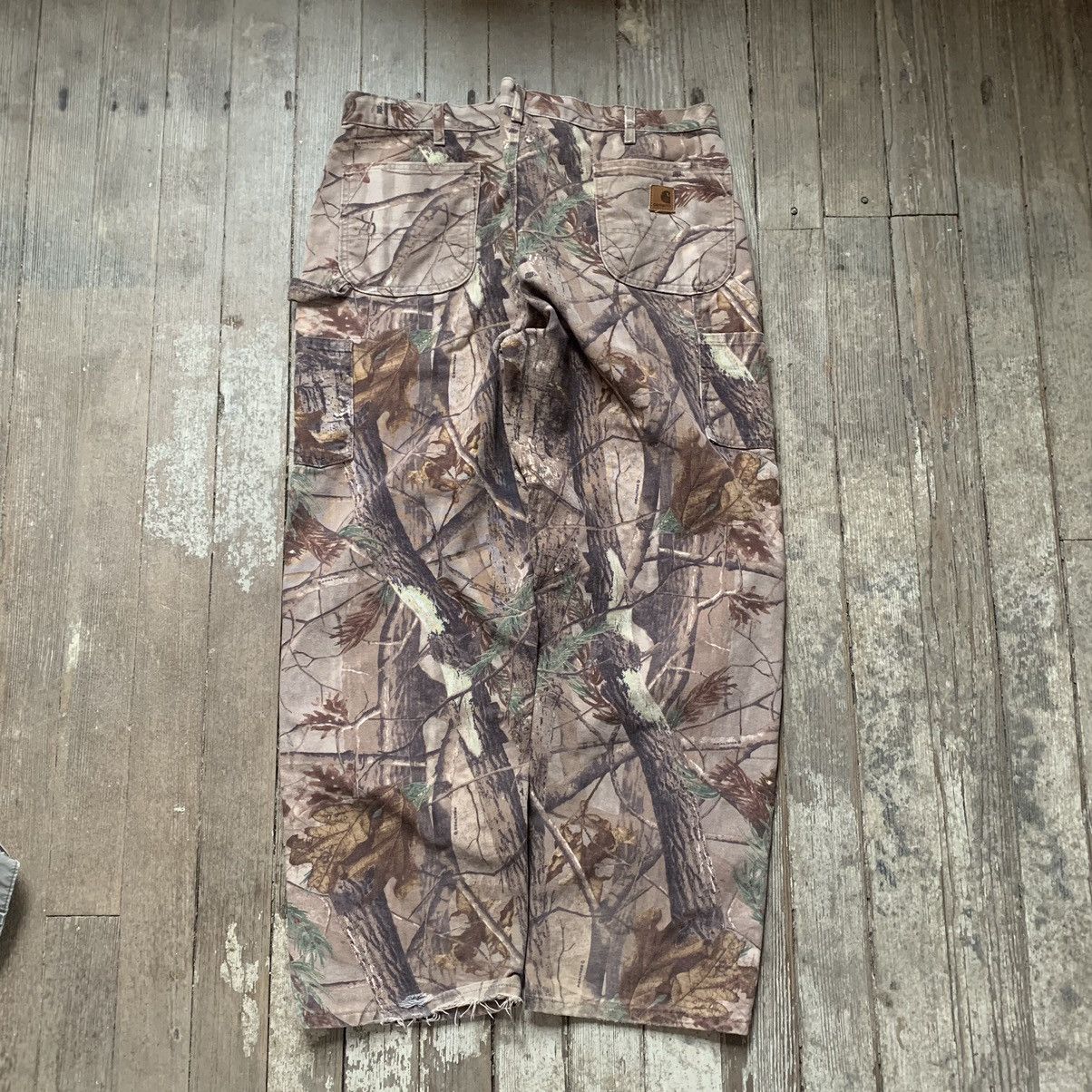 image of Carhartt Realtree Camo Work Wear Carpenter Pants in Green, Men's (Size 38)