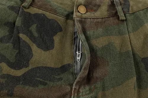 Japanese Brand Minako x Asaka Destroy Camouflage Grinding Cropped Pants Size US 29 - 5 Thumbnail