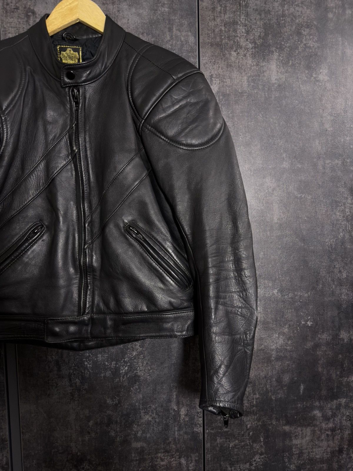 Genuine Leather Vintage Leather Cropped Moto Biker Jacket Avantgarde Opium Size US M / EU 48-50 / 2 - 7 Thumbnail