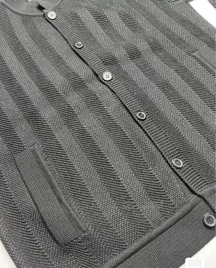 Saint Laurent Paris Saint Laurent Gray Herringbone Cardigan. Size US M / EU 48-50 / 2 - 5 Thumbnail