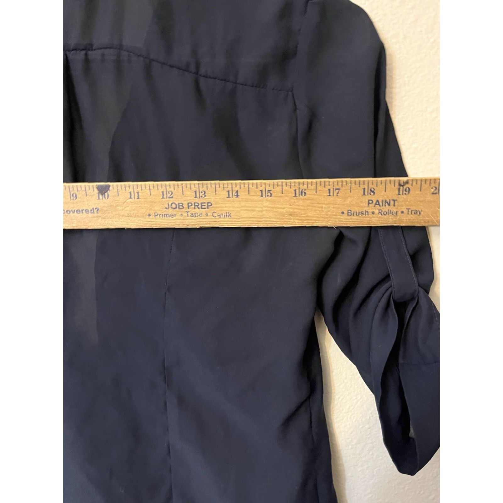 H&M H&M Womens Blouse Navy Blue 3/4 Sleeve Button Pocket Polyester Shirt Womens Size 4 Size S / US 4 / IT 40 - 5 Thumbnail