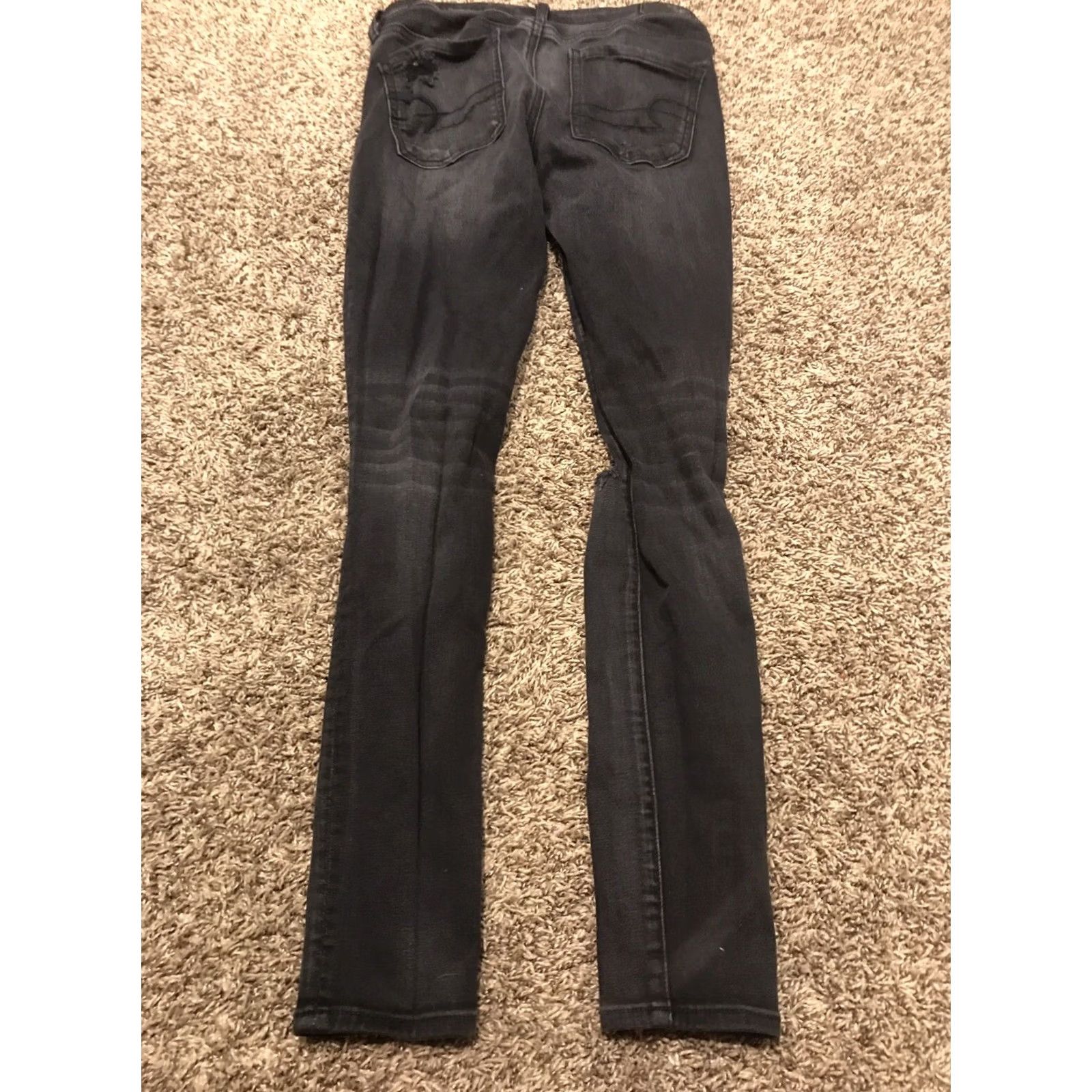American Eagle Outfitters American Eagle Super Stretch Women Jeans 4 Size Black Denim Size 27" / US 4 / IT 40 - 4 Thumbnail