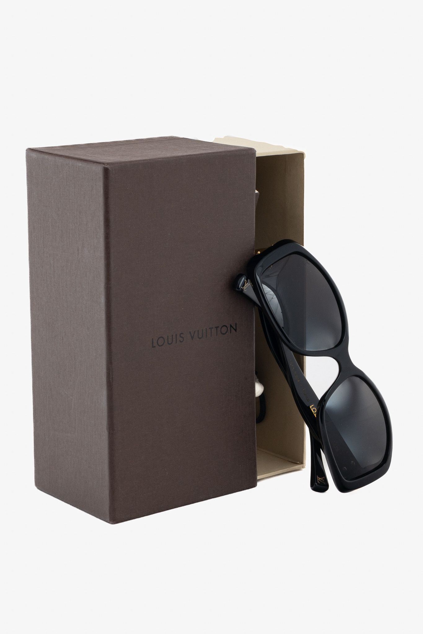 Louis Vuitton Louis Vuitton Z0005W Gold-Tone-Hinge Rectangular Sunglasses Size ONE SIZE - 9 Thumbnail