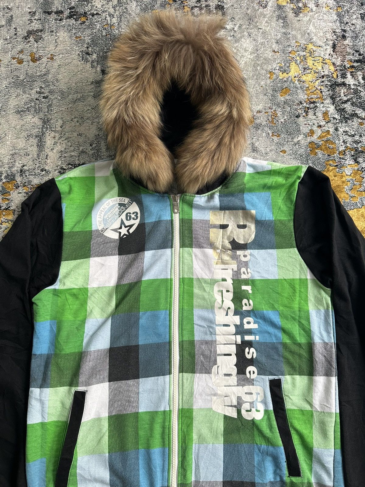 Beauty Beast VACHE PLAID FUR ZIPHOODIE NICE DESIGN IFSIXWASNINE LGB STYLE Size US L / EU 52-54 / 3 - 3 Thumbnail