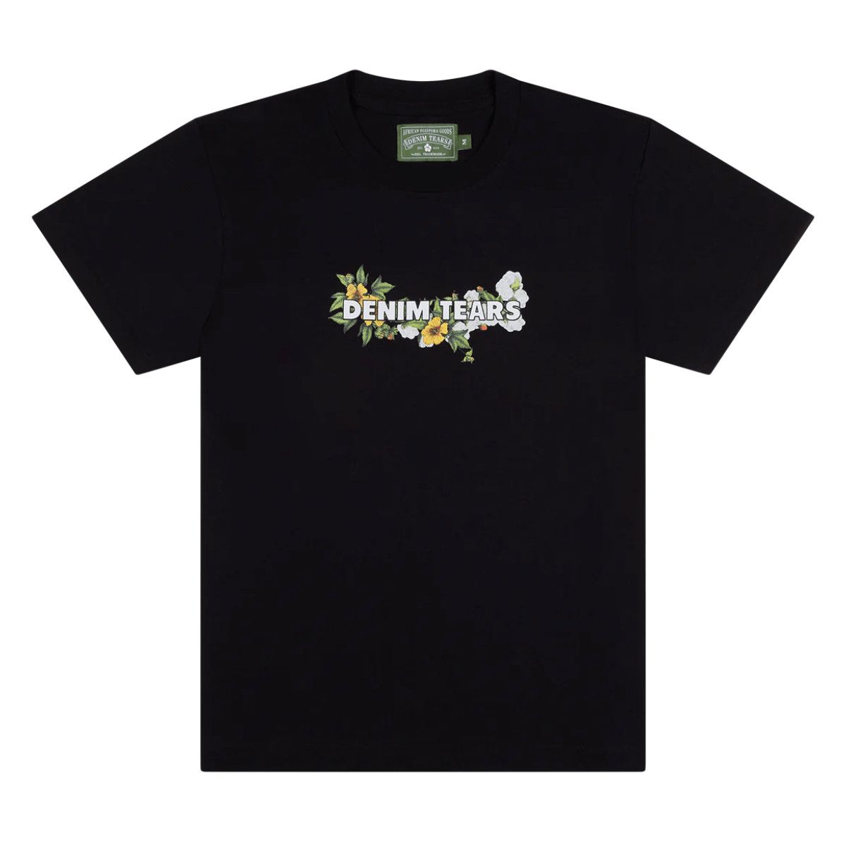 DENIM TEARS Logo Short Sleeve Tee Shirt Black Size US M / EU 48-50 / 2 - 1 Preview