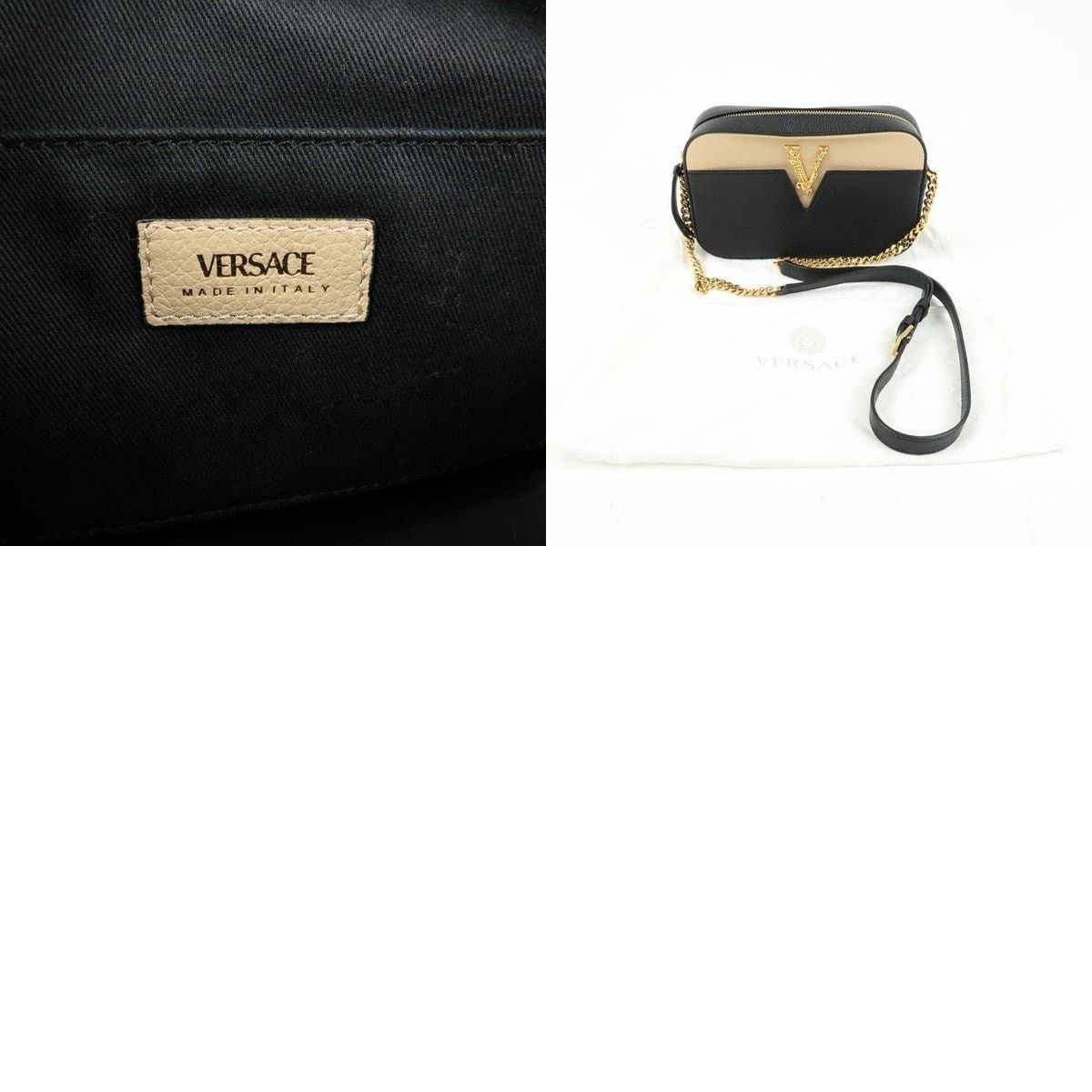 Versace Versace Virtus Leather Crossbody Bag Black Size ONE SIZE - 8 Thumbnail