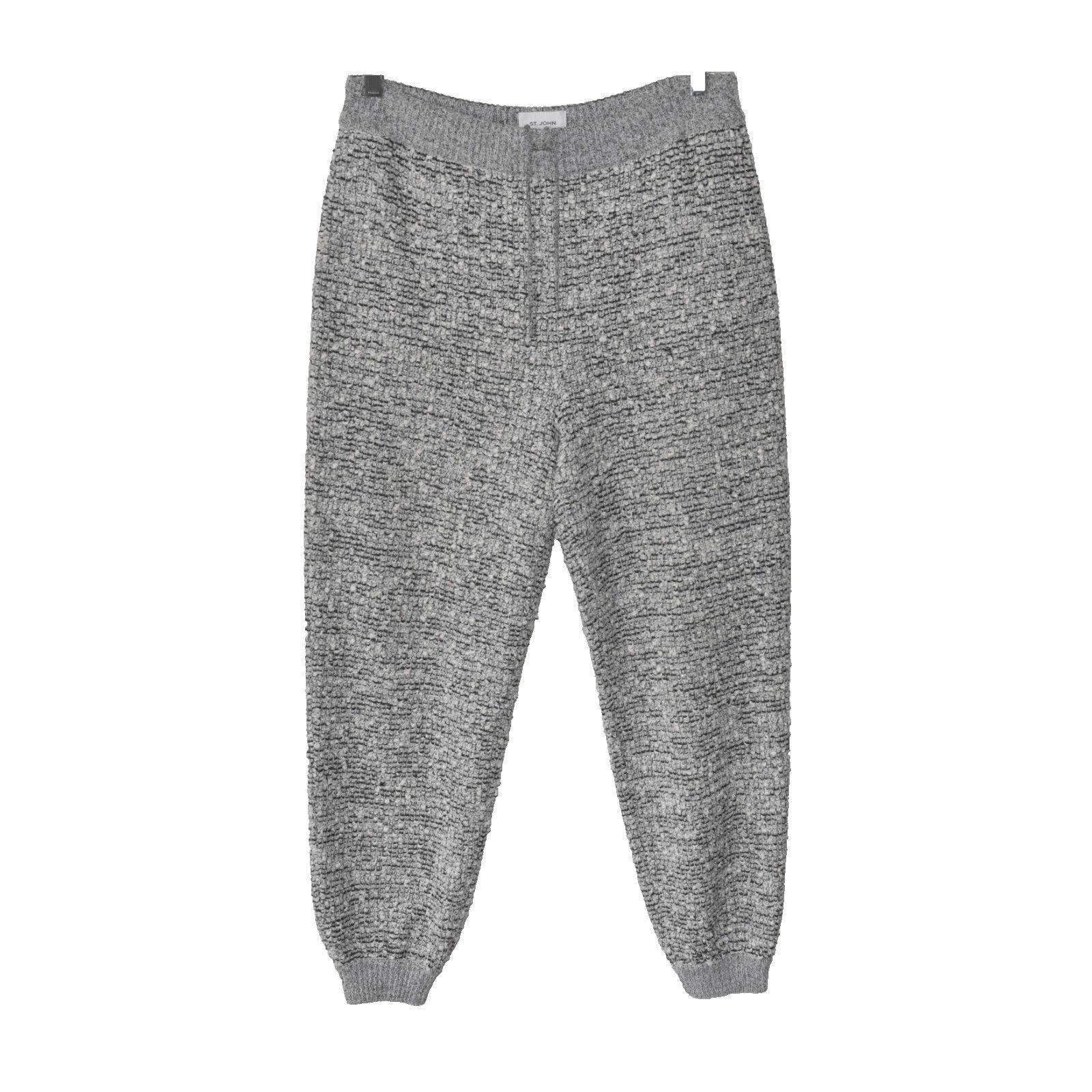 St. John ST JOHN Black White Cotton/Wool Boucle Knit Jogger Pants M Size 30" / US 8 / IT 44 - 1 Thumbnail