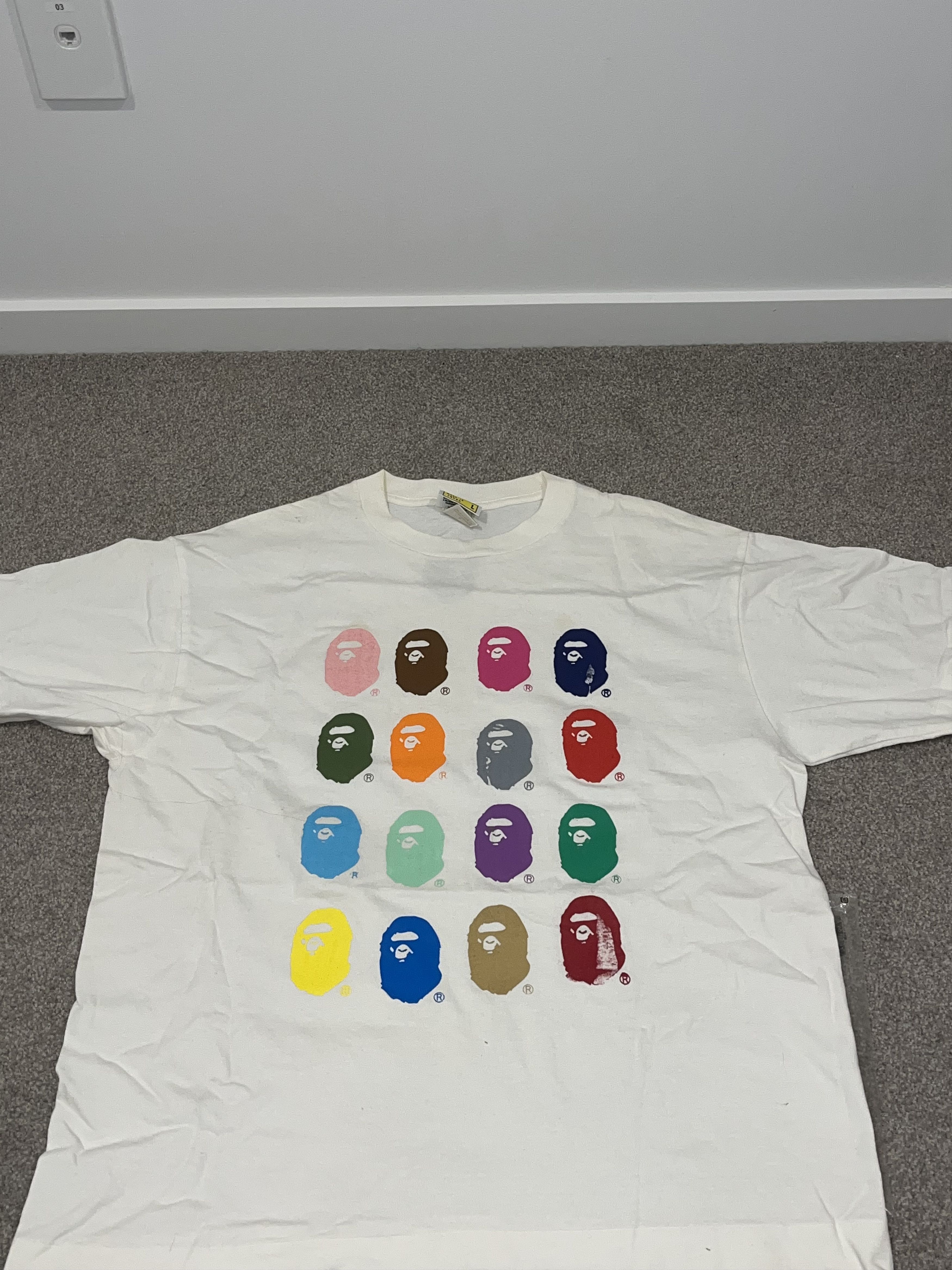 Nigo Bape x Nigo Hand Printed T Shirt Size US L / EU 52-54 / 3 - 1 Thumbnail