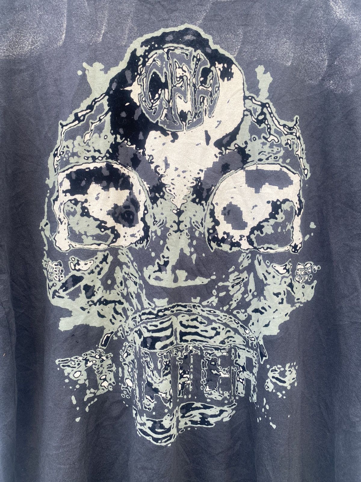 Affliction × JNCO × Jack & Jones Vintage y2k Jack & Jones Big Head Skull Tees Size US L / EU 52-54 / 3 - 7 Thumbnail