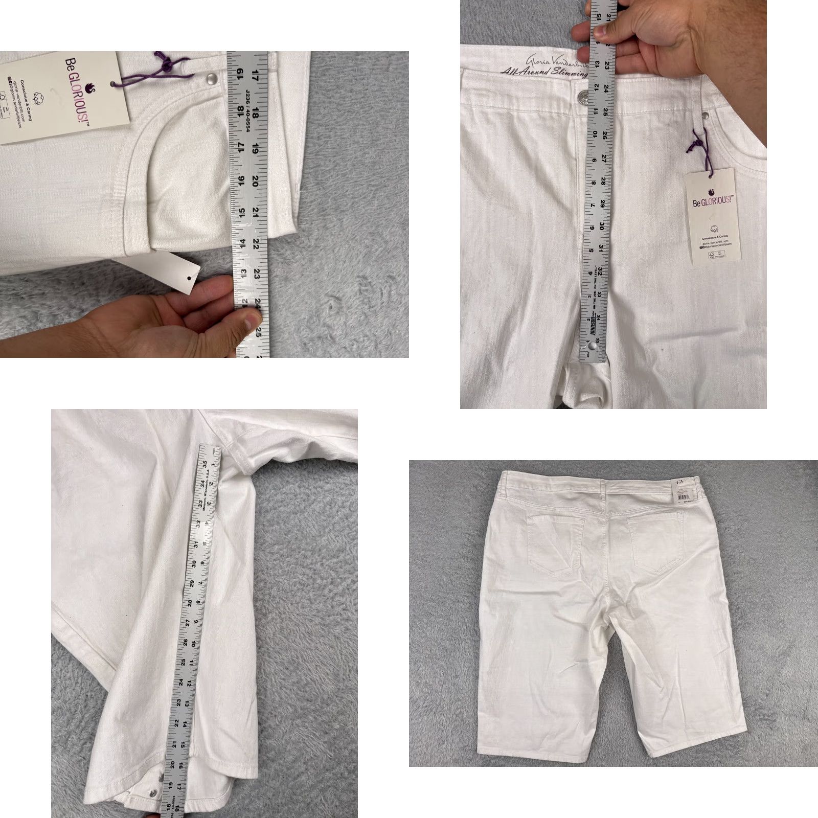 Gloria Vanderbilt Gloria Vanderbilt Shorts Womens 20W White Kaia Skimmer Button Fly Cotton 44x16 Shirt Womens 20W White Skimmer Denim Casual Beach 90s? Size 42" / US 20 - 9 Thumbnail