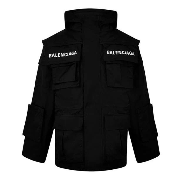 image of Balenciaga O1G2R1Mq0324 Parka In Black, Men's (Size XS)