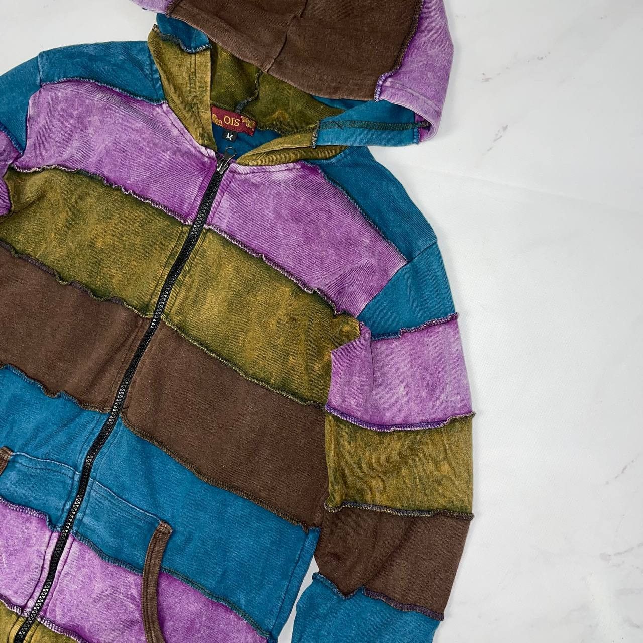 Japanese Brand Japanesse Brand patchwork Archival Y2K Hoodi Avant-Garde Size US M / EU 48-50 / 2 - 7 Thumbnail
