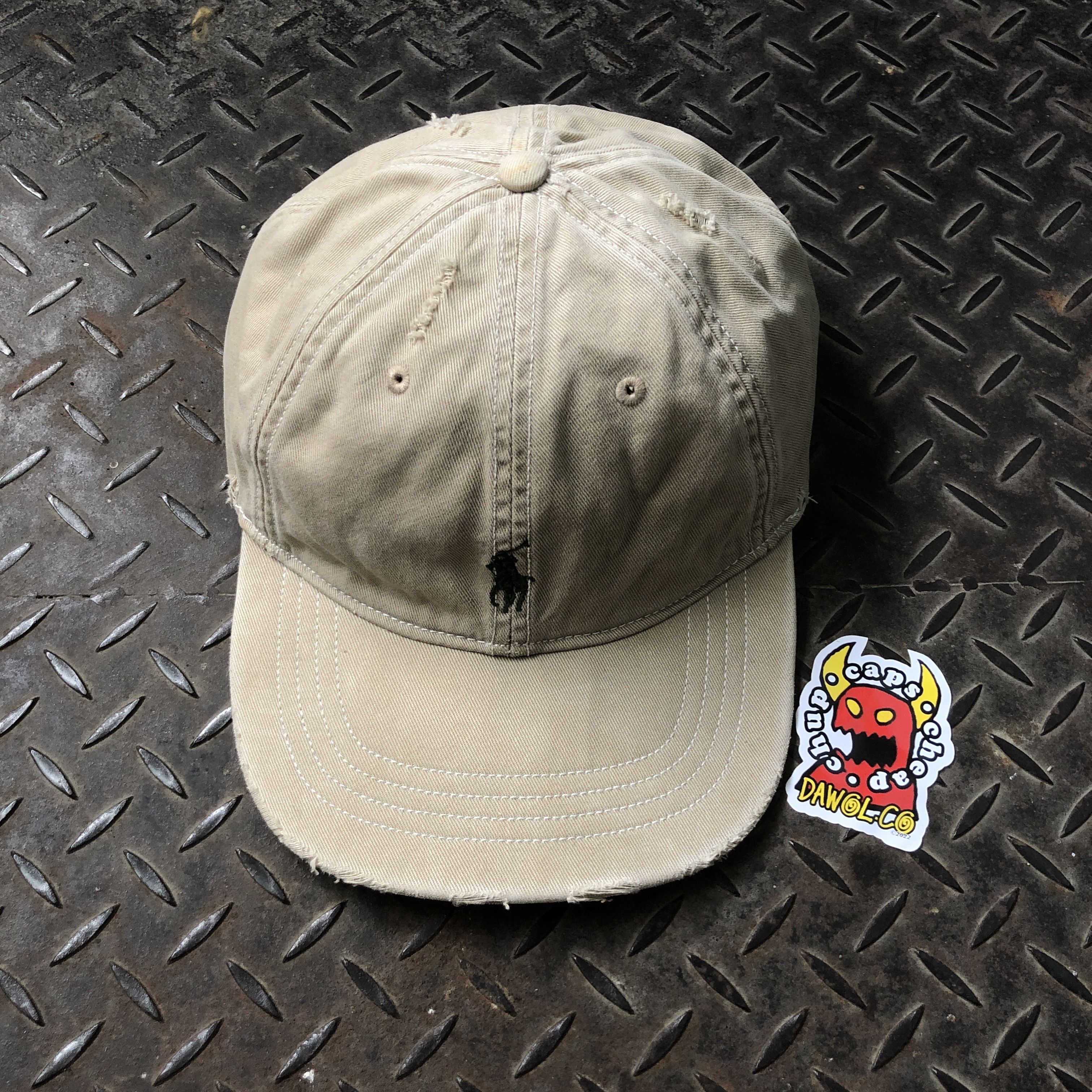 🔥RARE🔥Vintage 80s Polo Ralph Lauren Ripped Distressed Hat