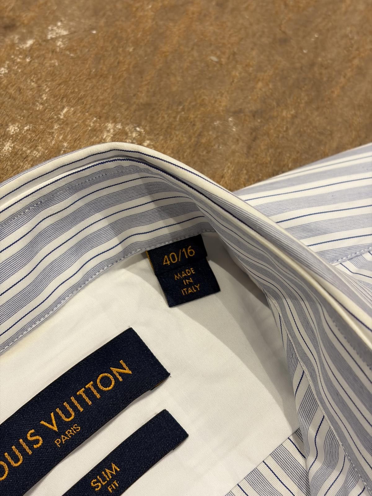 Louis Vuitton Louis Vuitton Slim Fit Striped Shirt Size US M / EU 48-50 / 2 - 3 Thumbnail