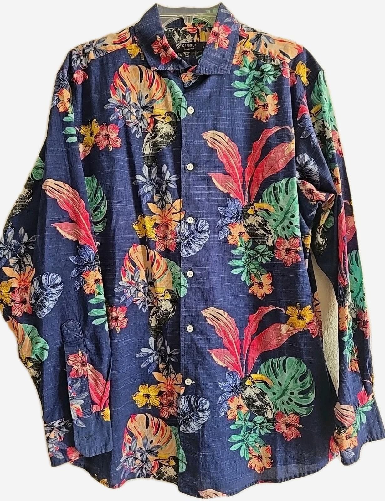 Cremieux Cremieux Mens Tropical Shirt Size L Floral Button Up Cotton Size US L / EU 52-54 / 3 - 2 Thumbnail