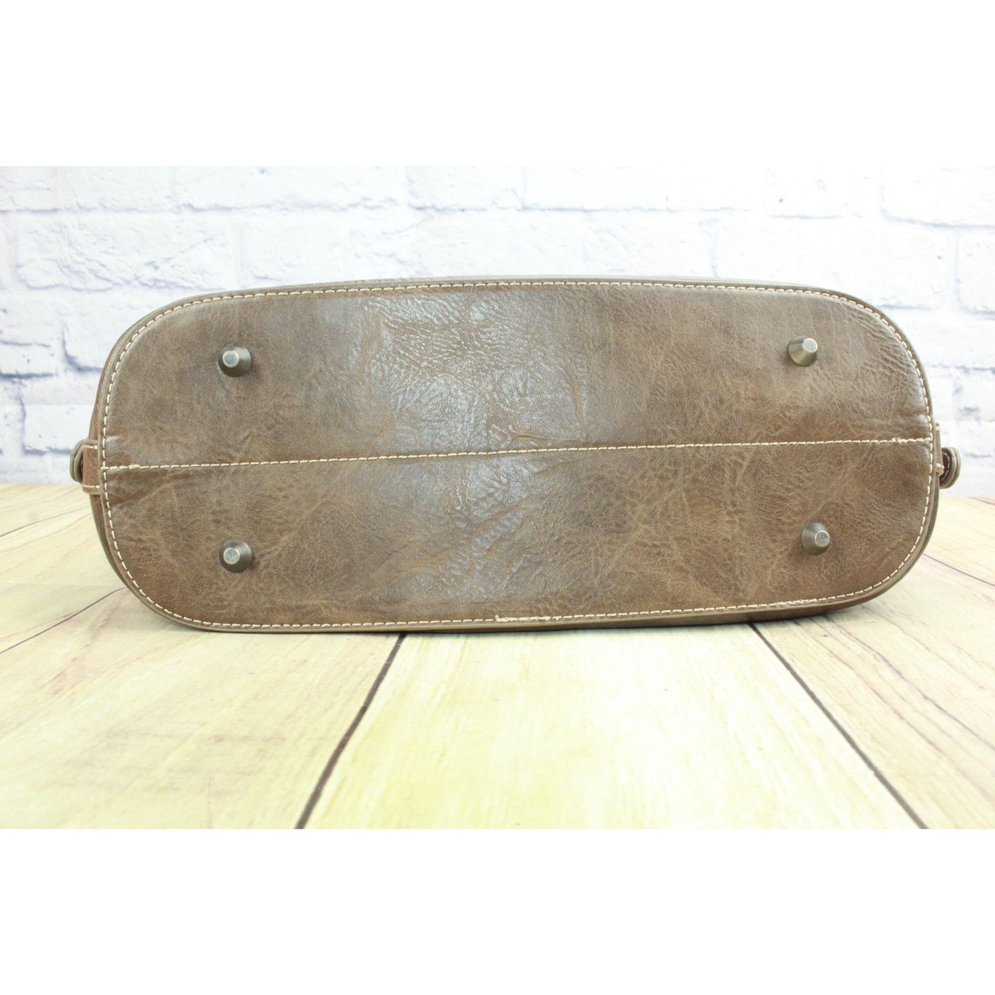 Wrangler Wrangler Coffee Brown Buckle Barrel Satchel Purse Size ONE SIZE - 5 Thumbnail