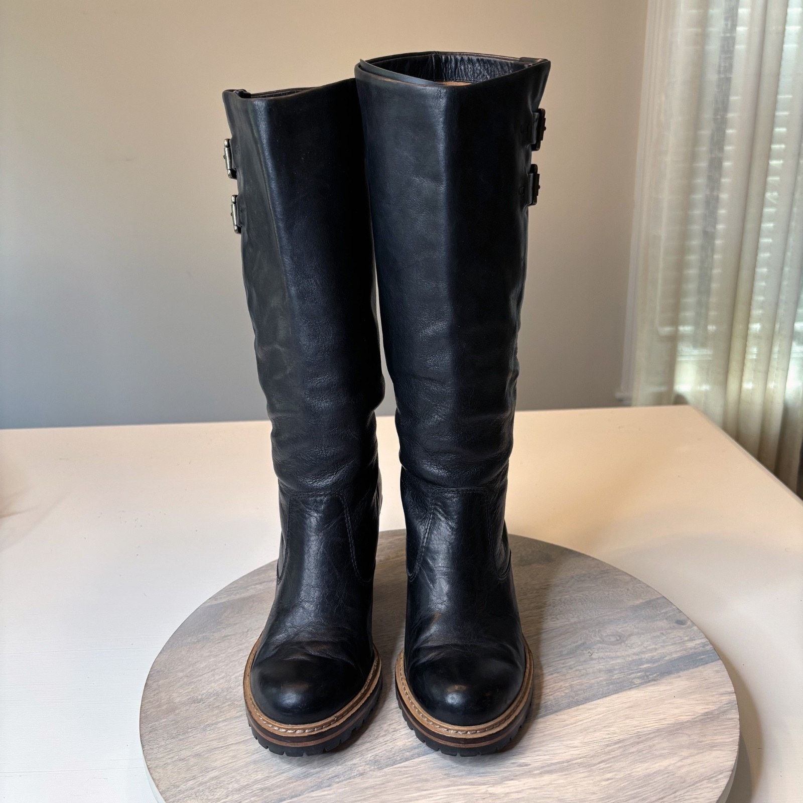 Frye Frye Mildred Engineer Leather Buckle Tall Boots Size 6.5 M Size US 6.5 / IT 36.5 - 5 Thumbnail