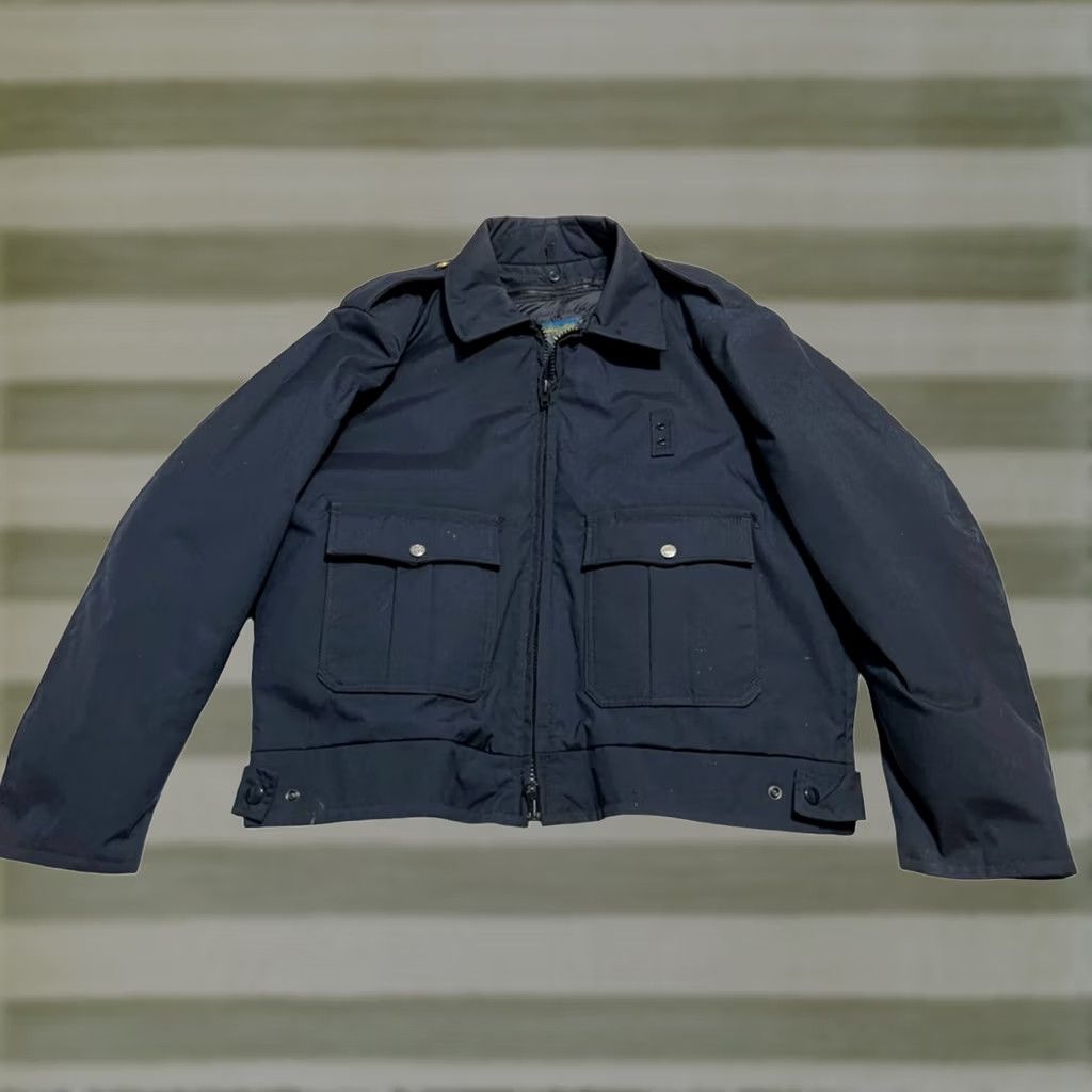 Vintage VINTAGE i.spiewak Police Security Duty Jacket THINSULATE SZ 48 MADE IN USA Men Nylon Blue Military Jacket 48 Mens Size US M / EU 48-50 / 2 - 1 Thumbnail