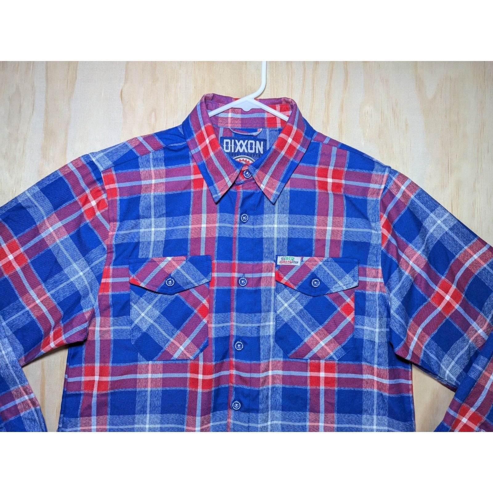 Dixxon Dixxon Men's Medium Red Green Show Flannel Blue Red Size US M / EU 48-50 / 2 - 3 Thumbnail