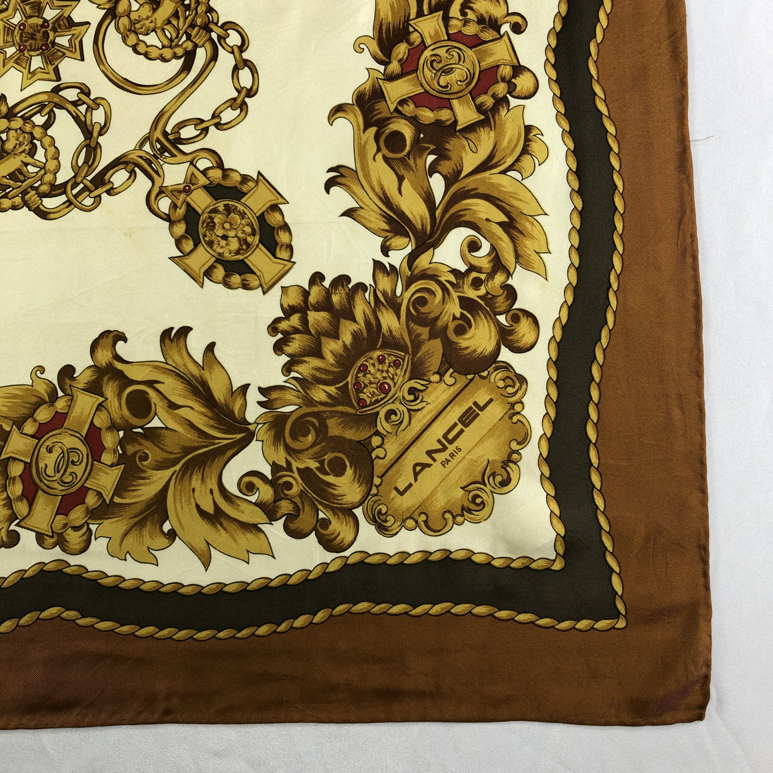 Lancel × Vintage Vintage Lancel Silk Scarf Size ONE SIZE - 4 Thumbnail