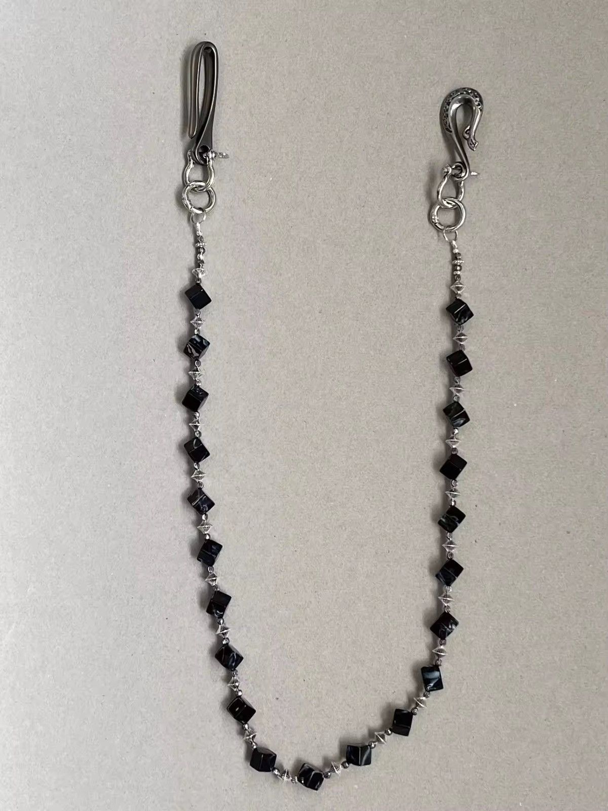Other Hook Acrylic Black Bead Pant Chain Size ONE SIZE - 2 Thumbnail