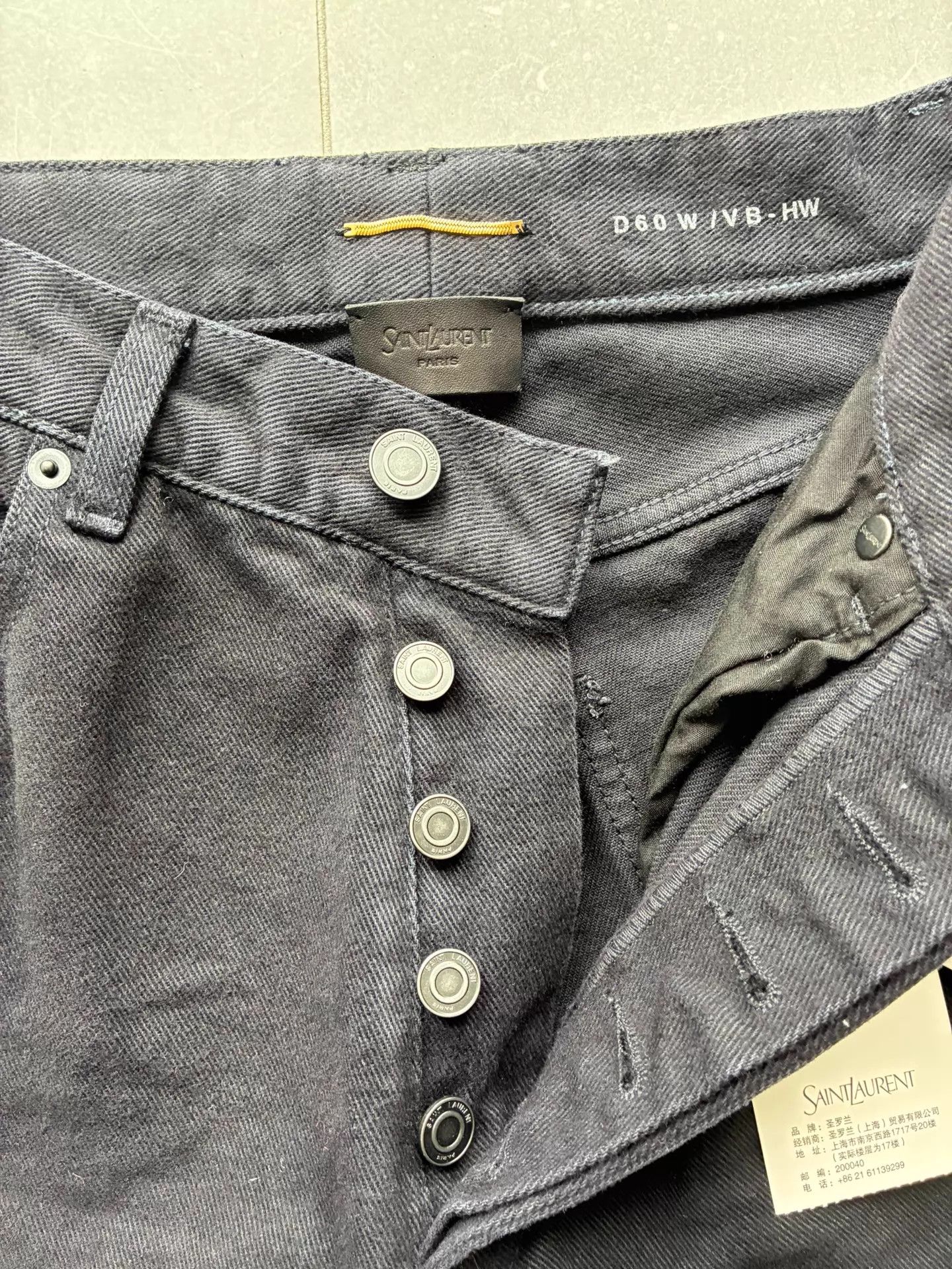 Saint Laurent Paris Saint Laurent Black Straight Fit Jeans 26 New With Tags Size 26" / US 2 / IT 38 - 5 Thumbnail