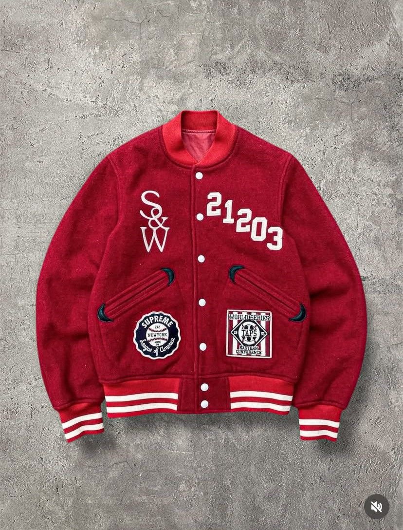 Supreme × Wtaps Supreme x WTAPS FW09 Awards Reversible Varsity Jacket Size US S / EU 44-46 / 1 - 1 Thumbnail