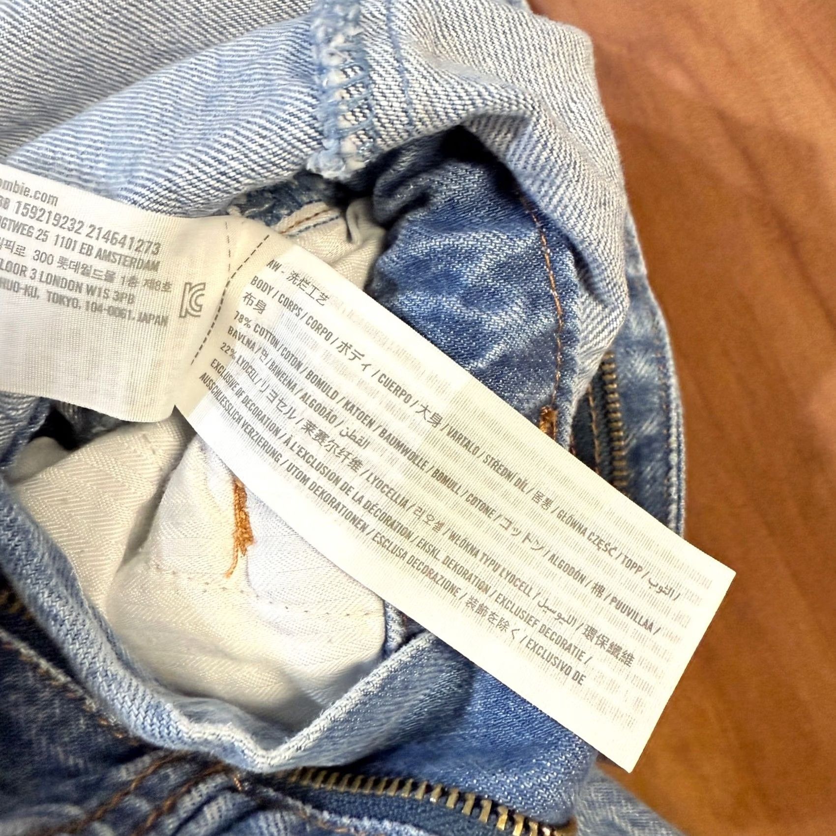 Vintage Abercrombie & Fitch Jumpsuit Women's XL Denim One-Piece Zip Straight Leg Tie Waist P15 Casual Bohemian Knit Cotton Blend Inseam 30" Size 40" / US 18 - 5 Thumbnail