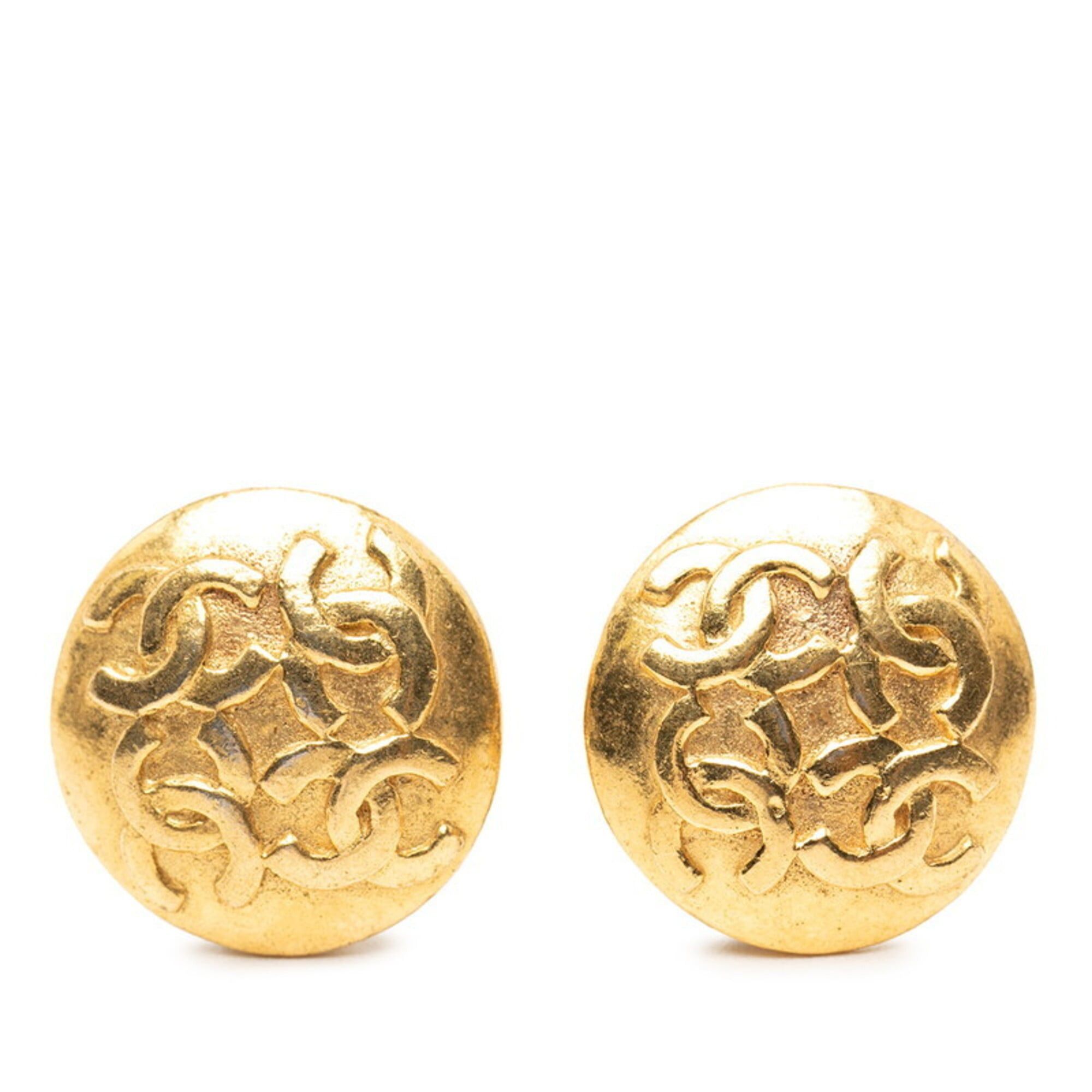 Chanel Chanel Coco Mark Earrings, Gold Plated, Women's CHANEL Size ONE SIZE - 1 Thumbnail